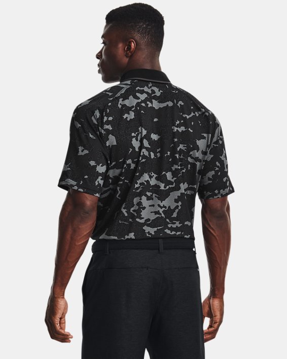 Men's UA Iso-Chill Charged Camo Polo, Black, pdpMainDesktop image number 1